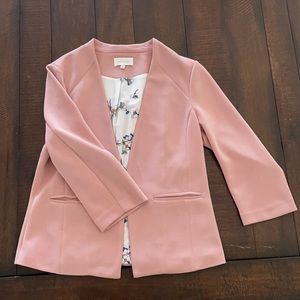 Skies Are Blue 3/4 Sleeve Blush Blazer